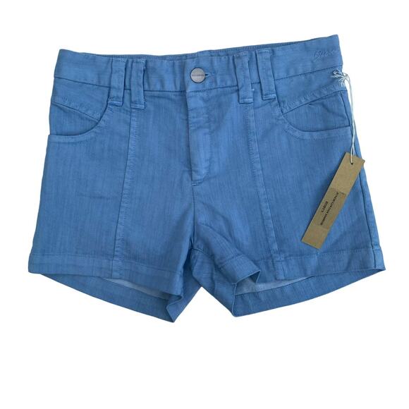 New Goldsign Junebug Robyn Blue Flat Front Mid Rise Jean Denim Shorts Size 28 - Picture 1 of 6